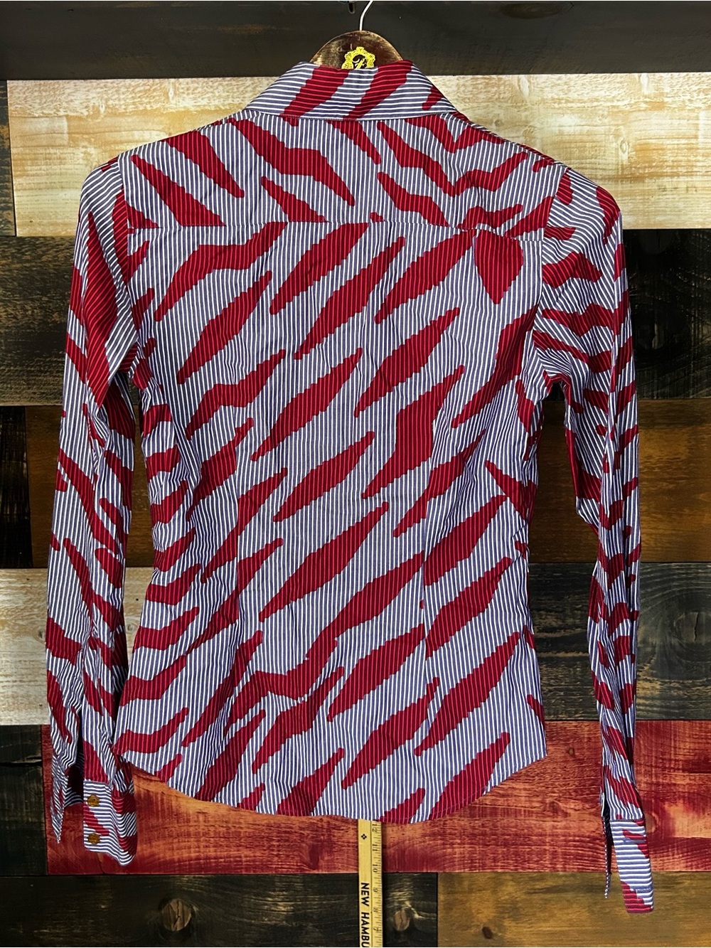 Vivienne Westwood Red Label Stripe Print women Button-Up Shirt snap - Picture 6 of 9
